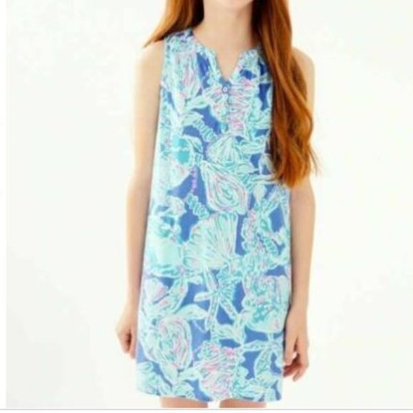 Lilly Pulitzer Mini Essie dress Blue Haven Into the Deep Size M (6-7) & L NWT - Picture 3 of 14